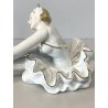 SCULTURA PORCELLANA  FIGURA BALLERINA VINTAGE STATUA DANZA STILE CAPODIMONTE '60