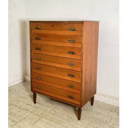 CREDENZA SETTIMANALE ANNI 50 DISPENSA ART DECÒ LEGNO HIGHBOARD VINTAGE CASSETTI