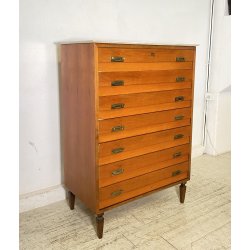 CREDENZA SETTIMANALE ANNI 50 DISPENSA ART DECÒ LEGNO HIGHBOARD VINTAGE CASSETTI