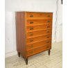 CREDENZA SETTIMANALE ANNI 50 DISPENSA ART DECÒ LEGNO HIGHBOARD VINTAGE CASSETTI