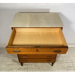 CREDENZA SETTIMANALE ANNI 50 DISPENSA ART DECÒ LEGNO HIGHBOARD VINTAGE CASSETTI
