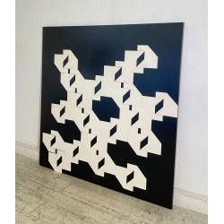 QUADRO ASTRATTO Angelo Giuseppe Bertolio ANNI 80 SCULTURA COMPOSIZIONE LEGNO