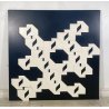 QUADRO ASTRATTO Angelo Giuseppe Bertolio ANNI 80 SCULTURA COMPOSIZIONE LEGNO