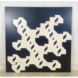 QUADRO ASTRATTO Angelo Giuseppe Bertolio ANNI 80 SCULTURA COMPOSIZIONE LEGNO