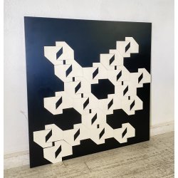 QUADRO ASTRATTO Angelo Giuseppe Bertolio ANNI 80 SCULTURA COMPOSIZIONE LEGNO