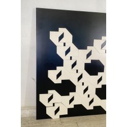 QUADRO ASTRATTO Angelo Giuseppe Bertolio ANNI 80 SCULTURA COMPOSIZIONE LEGNO