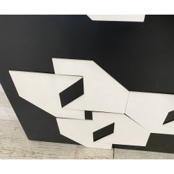 QUADRO ASTRATTO Angelo Giuseppe Bertolio ANNI 80 SCULTURA COMPOSIZIONE LEGNO