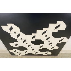 QUADRO ASTRATTO Angelo Giuseppe Bertolio ANNI 80 SCULTURA COMPOSIZIONE LEGNO