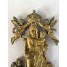 COPPIA ACQUASANTIERA PARETE MADONNA INCORONATA GESù BAMBINO PUTTI OTTONE EPOCA