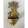 COPPIA ACQUASANTIERA PARETE MADONNA INCORONATA GESù BAMBINO PUTTI OTTONE EPOCA
