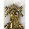 COPPIA ACQUASANTIERA PARETE MADONNA INCORONATA GESù BAMBINO PUTTI OTTONE EPOCA
