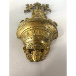 COPPIA ACQUASANTIERA PARETE MADONNA INCORONATA GESù BAMBINO PUTTI OTTONE EPOCA