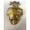 COPPIA ACQUASANTIERA PARETE MADONNA INCORONATA GESù BAMBINO PUTTI OTTONE EPOCA