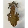 COPPIA ACQUASANTIERA PARETE MADONNA INCORONATA GESù BAMBINO PUTTI OTTONE EPOCA