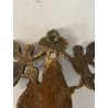 COPPIA ACQUASANTIERA PARETE MADONNA INCORONATA GESù BAMBINO PUTTI OTTONE EPOCA