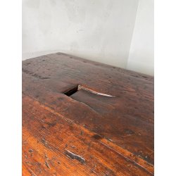 ANTICA GRANDE CREDENZA EPOCA 1700 LEGNO ABETE ANTE CASSETTI RIPIANI BANCONE OLD