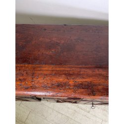 ANTICA GRANDE CREDENZA EPOCA 1700 LEGNO ABETE ANTE CASSETTI RIPIANI BANCONE OLD
