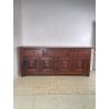 ANTICA GRANDE CREDENZA EPOCA 1700 LEGNO ABETE ANTE CASSETTI RIPIANI BANCONE OLD