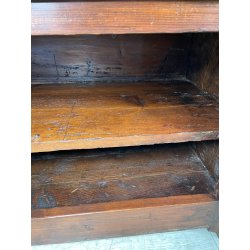 ANTICA GRANDE CREDENZA EPOCA 1700 LEGNO ABETE ANTE CASSETTI RIPIANI BANCONE OLD