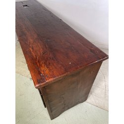 ANTICA GRANDE CREDENZA EPOCA 1700 LEGNO ABETE ANTE CASSETTI RIPIANI BANCONE OLD