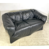DIVANO TENTAZIONE CASSINA MARIO BELLINI VINTAGE PELLE NERA 1970 SOFA 2 POSTI