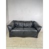 DIVANO TENTAZIONE CASSINA MARIO BELLINI VINTAGE PELLE NERA 1970 SOFA 2 POSTI