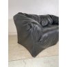 DIVANO TENTAZIONE CASSINA MARIO BELLINI VINTAGE PELLE NERA 1970 SOFA 2 POSTI