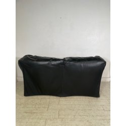 DIVANO TENTAZIONE CASSINA MARIO BELLINI VINTAGE PELLE NERA 1970 SOFA 2 POSTI
