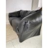 DIVANO TENTAZIONE CASSINA MARIO BELLINI VINTAGE PELLE NERA 1970 SOFA 2 POSTI