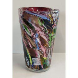 VASO Tutti Frutti VETRO MURANO DESIGN attr. Dino Martens Seguso ANNI 50 Red Vase