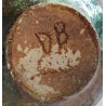 VASO a GEMMA Ceramica Raku EPOCA 900 Smalto Effetto Metallo VERDE RAME Old Vase