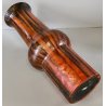 VASO a TROMBA Ceramica Fat Lava ROSSO NERO epoca '900 marchio T Old Ceramic Vase