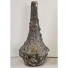 VASO SCULTURA BRUTALISTA Ceramica Fat Lava GIALLO epoca '900 Old Ceramic Vase