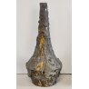 VASO SCULTURA BRUTALISTA Ceramica Fat Lava GIALLO epoca '900 Old Ceramic Vase