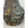 VASO SCULTURA BRUTALISTA Ceramica Fat Lava GIALLO epoca '900 Old Ceramic Vase