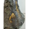 VASO SCULTURA BRUTALISTA Ceramica Fat Lava GIALLO epoca '900 Old Ceramic Vase