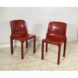 COPPIA SEDIE Vico Magistretti MOD. Selene PER Artemide ANNI 70 ABS CHAIRS DESIGN