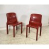 COPPIA SEDIE Vico Magistretti MOD. Selene PER Artemide ANNI 70 ABS CHAIRS DESIGN