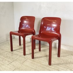 COPPIA SEDIE Vico Magistretti MOD. Selene PER Artemide ANNI 70 ABS CHAIRS DESIGN