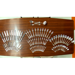 SERVIZIO 12 pers POSATE ARGENTATE Christofle Albi MIDCENTURY LUXURY CURTLERY