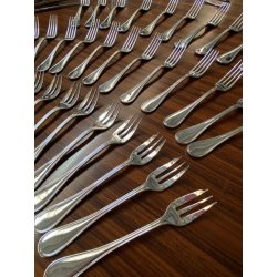 SERVIZIO 12 pers POSATE ARGENTATE Christofle Albi MIDCENTURY LUXURY CURTLERY