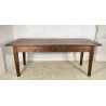ANTICO TAVOLO PRANZO RETTANGOLARE LEGNO CASTAGNO 1 CASSETTO TABLE SALA 1800