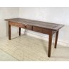 ANTICO TAVOLO PRANZO RETTANGOLARE LEGNO CASTAGNO 1 CASSETTO TABLE SALA 1800