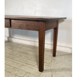 ANTICO TAVOLO PRANZO RETTANGOLARE LEGNO CASTAGNO 1 CASSETTO TABLE SALA 1800