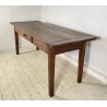 ANTICO TAVOLO PRANZO RETTANGOLARE LEGNO CASTAGNO 1 CASSETTO TABLE SALA 1800