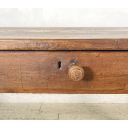 ANTICO TAVOLO PRANZO RETTANGOLARE LEGNO CASTAGNO 1 CASSETTO TABLE SALA 1800