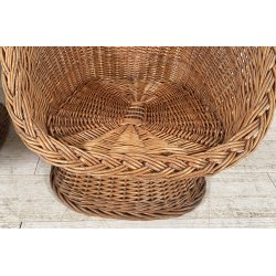 COPPIA POLTRONA VINTAGE RATTAN DESIGN MIDCENTURY BAMBU ESTERNO MIDOLLINO