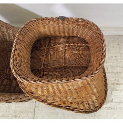 COPPIA POLTRONA VINTAGE RATTAN DESIGN MIDCENTURY BAMBU ESTERNO MIDOLLINO