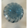 VASO VETRO Murano STILE Vittorio Zecchin AZZURRO COSTOLATO BOCCA ONDULATA 27cm/h