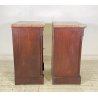 ANTICA COPPIA COMODINO IMPERO LEGNO NOCE MARMO 1800 EPOCA COMODINI NAPOLEONE III
